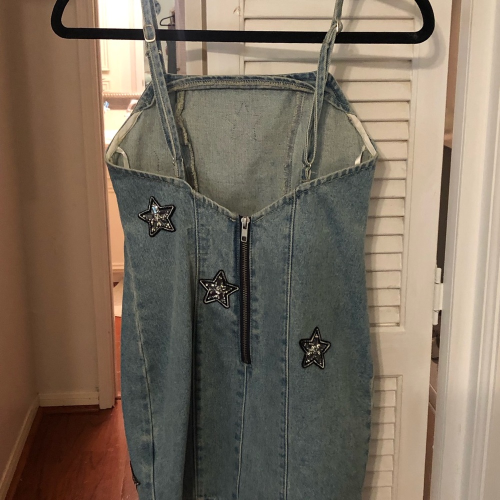Form fitting denim dress
